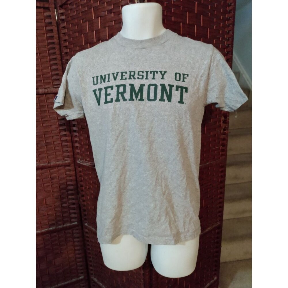Vintage University Of Vermont T Shirt Gray The Cotton Exchange Adult Small Grey
